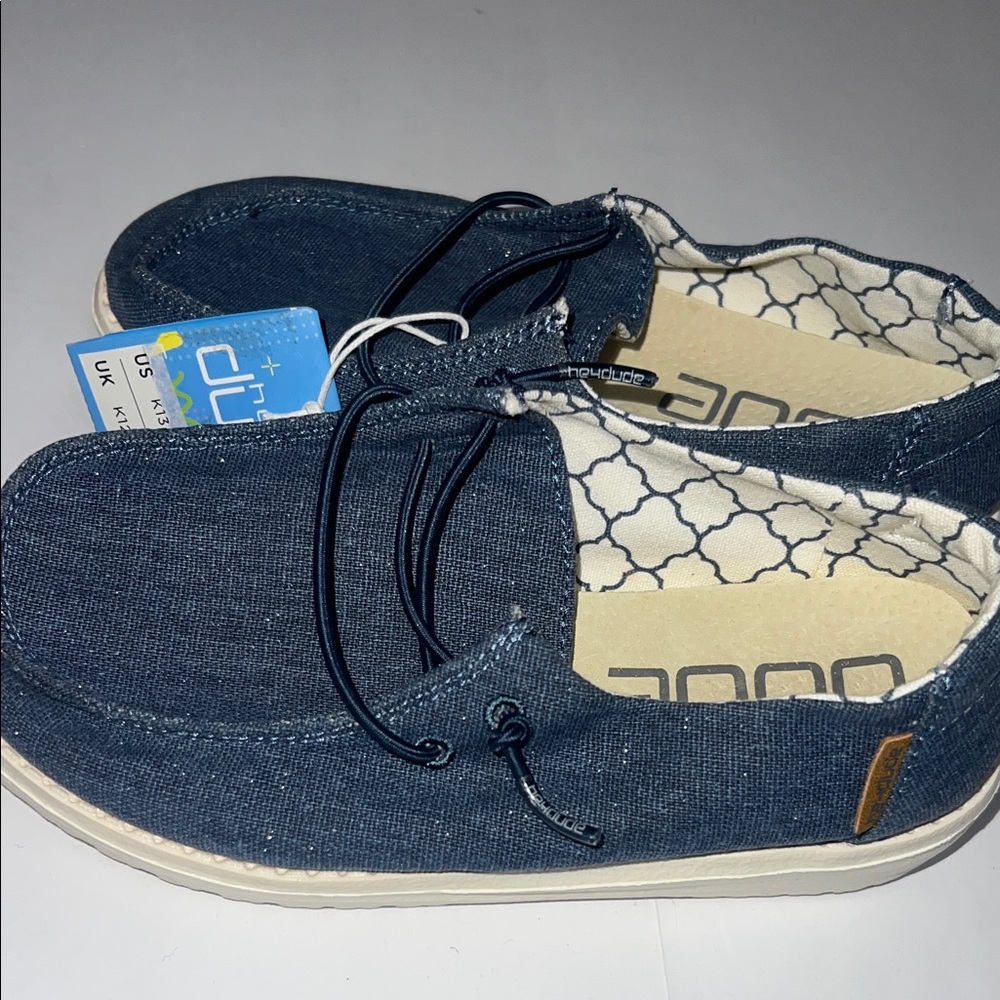 NWT Hey Dude Navy Blue Casual Slip-Ons size k13 - Picture 6 of 8